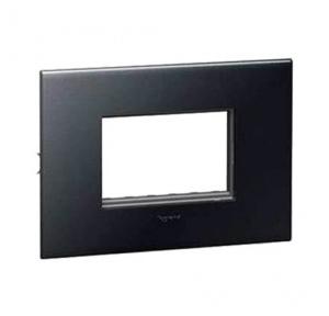 Legrand Arteor Graphite Cover Plate With Frame, 3 M, 5757 22